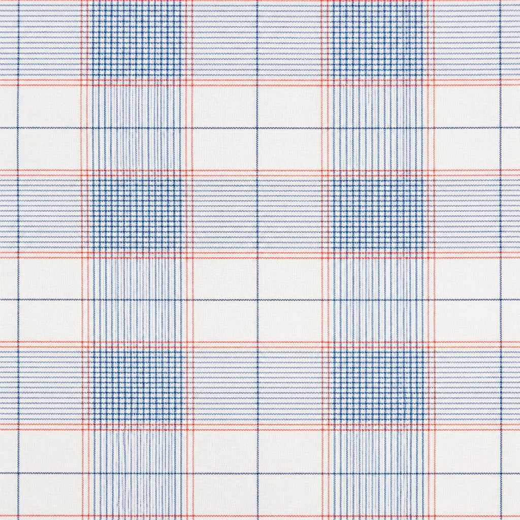 AFAS Custom Size Blue & Red Windowpane Check Cotton Fabric - SKU F0013