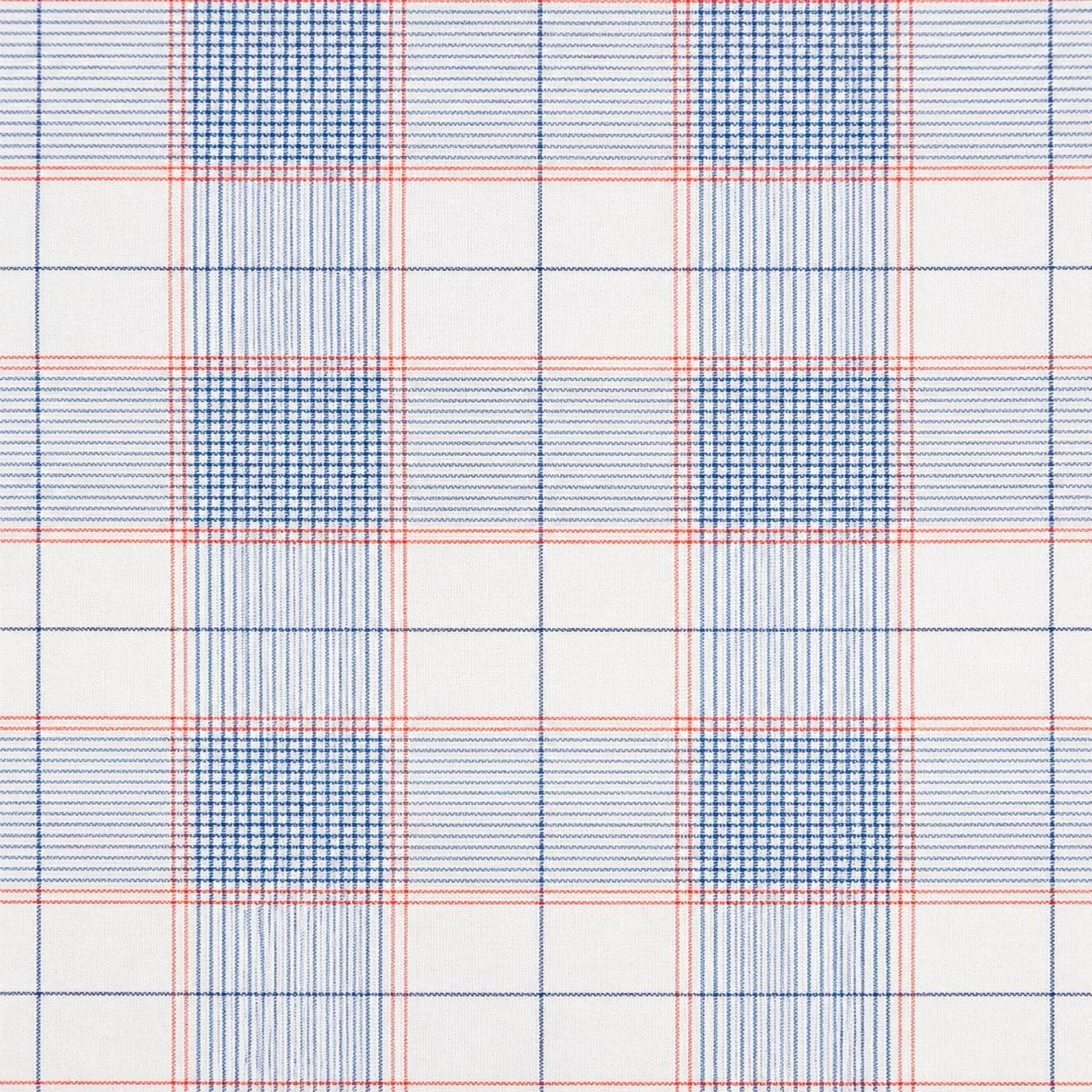 AFAS Custom Size Blue & Red Windowpane Check Cotton Fabric - SKU F0013