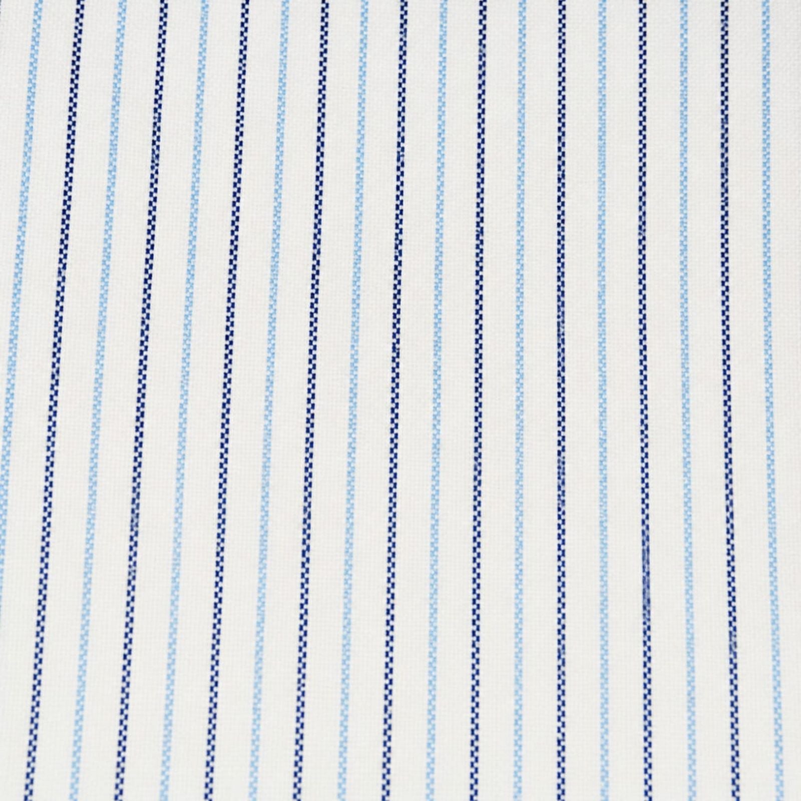 AFAS Custom Size Navy & Sky Blue Alternating Pinstripe Cotton fabric - SKU F0033