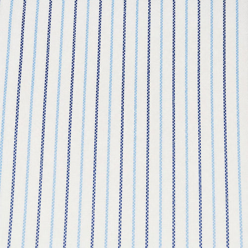 AFAS Custom Size Navy & Sky Blue Alternating Pinstripe Cotton fabric - SKU F0033
