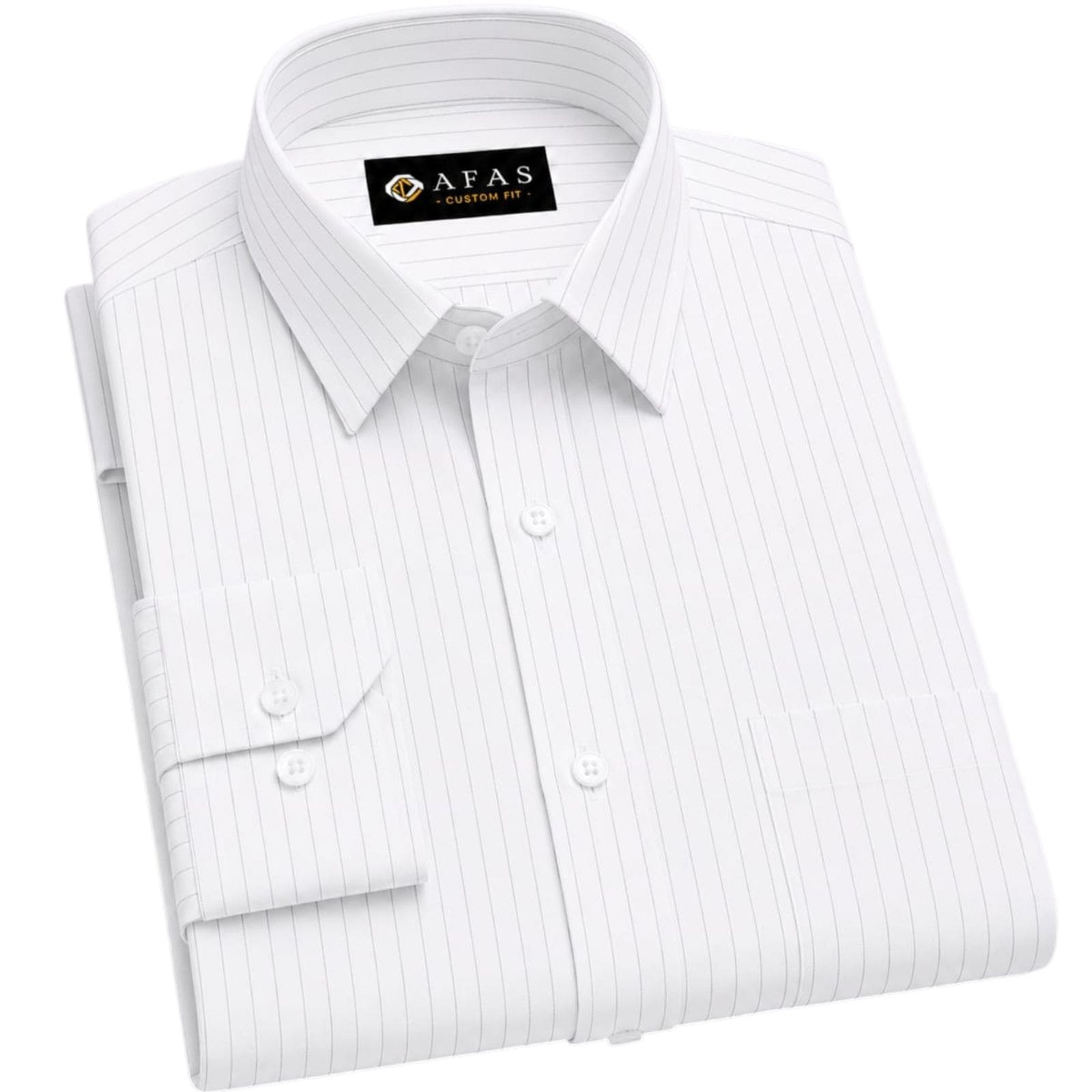 AFAS Custom Size White Black Pinstripe Cotton fabric - SKU F0023