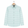 AFAS Ready-Made Green Lining Window Style cotton Rich Fabric Shirt - SKU S0016