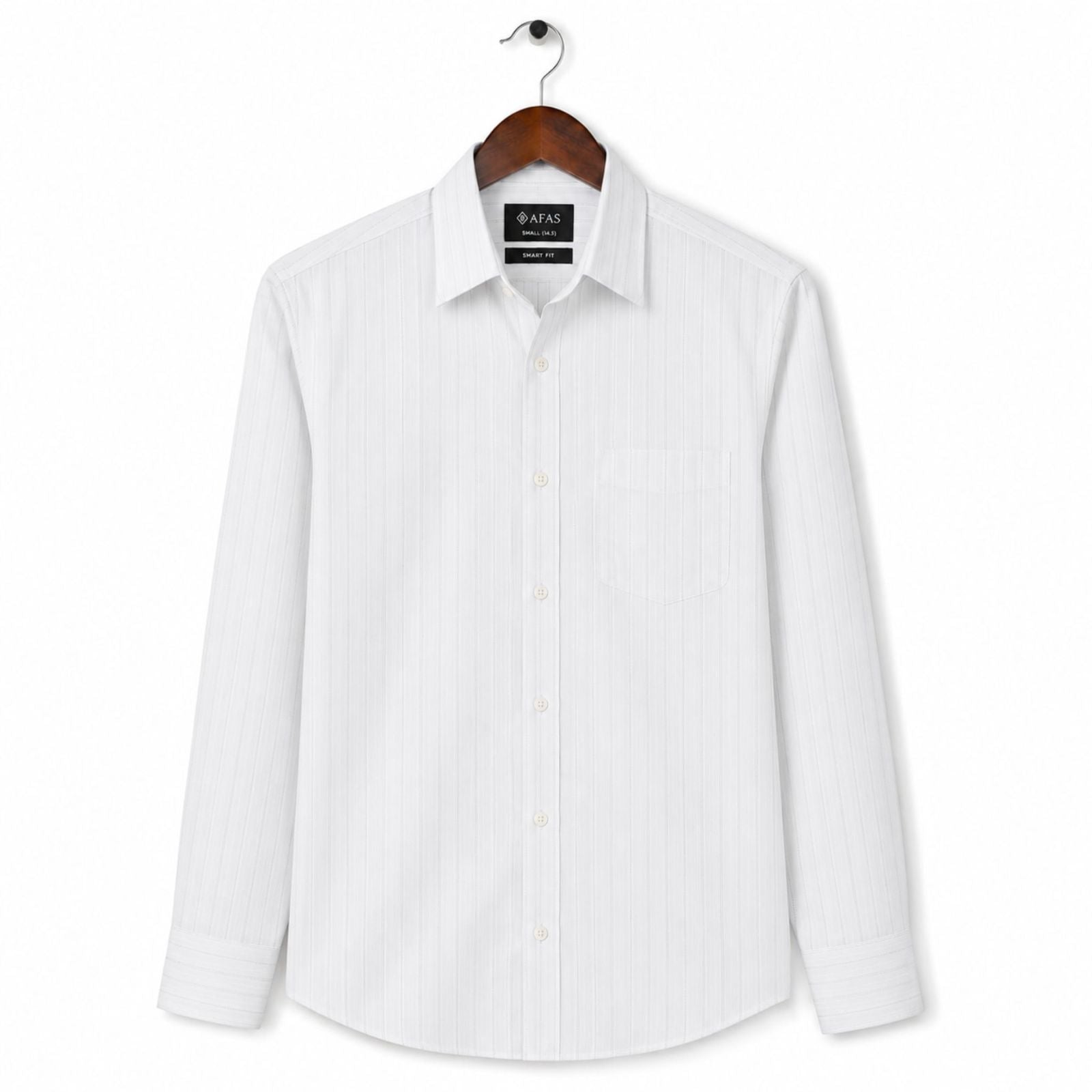 AFAS Ready-Made Vertical Stripe cotton Rich Fabric Shirt - SKU S0018