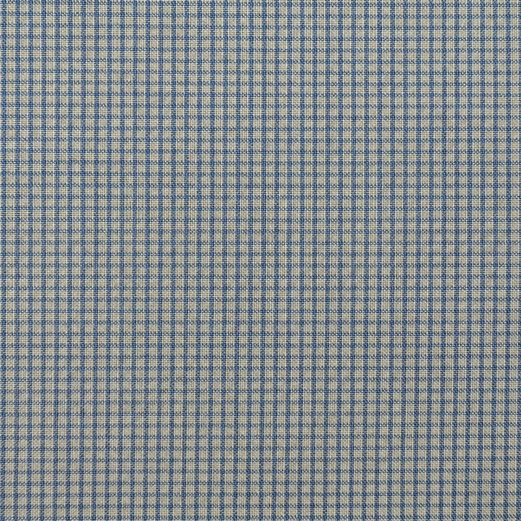 AFAS Custom Size Blue Micro Windowpane Check Cotton fabric - SKU F0031