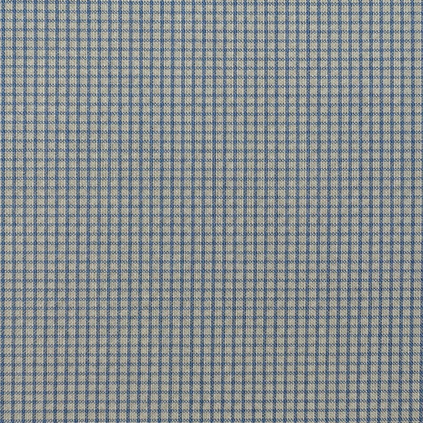 AFAS Custom Size Blue Micro Windowpane Check Cotton fabric - SKU F0031