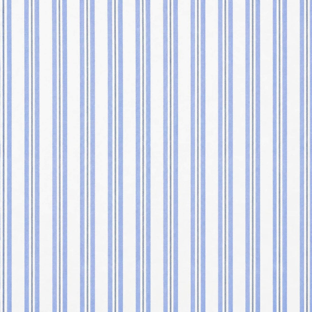 AFAS Custom Size White Sky Blue Multi Stripe Cotton fabric - SKU F0030
