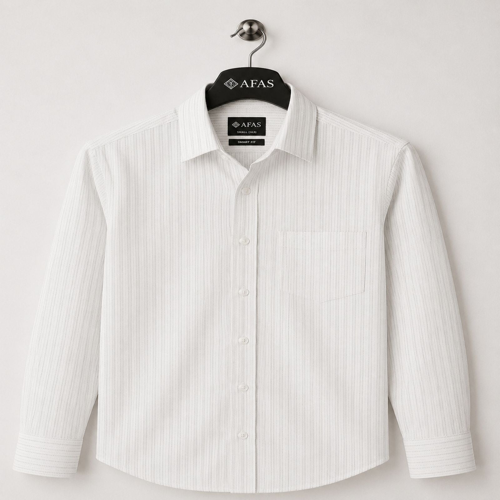 AFAS Ready-Made Vertical Stripe cotton Rich Fabric Shirt - SKU S0019