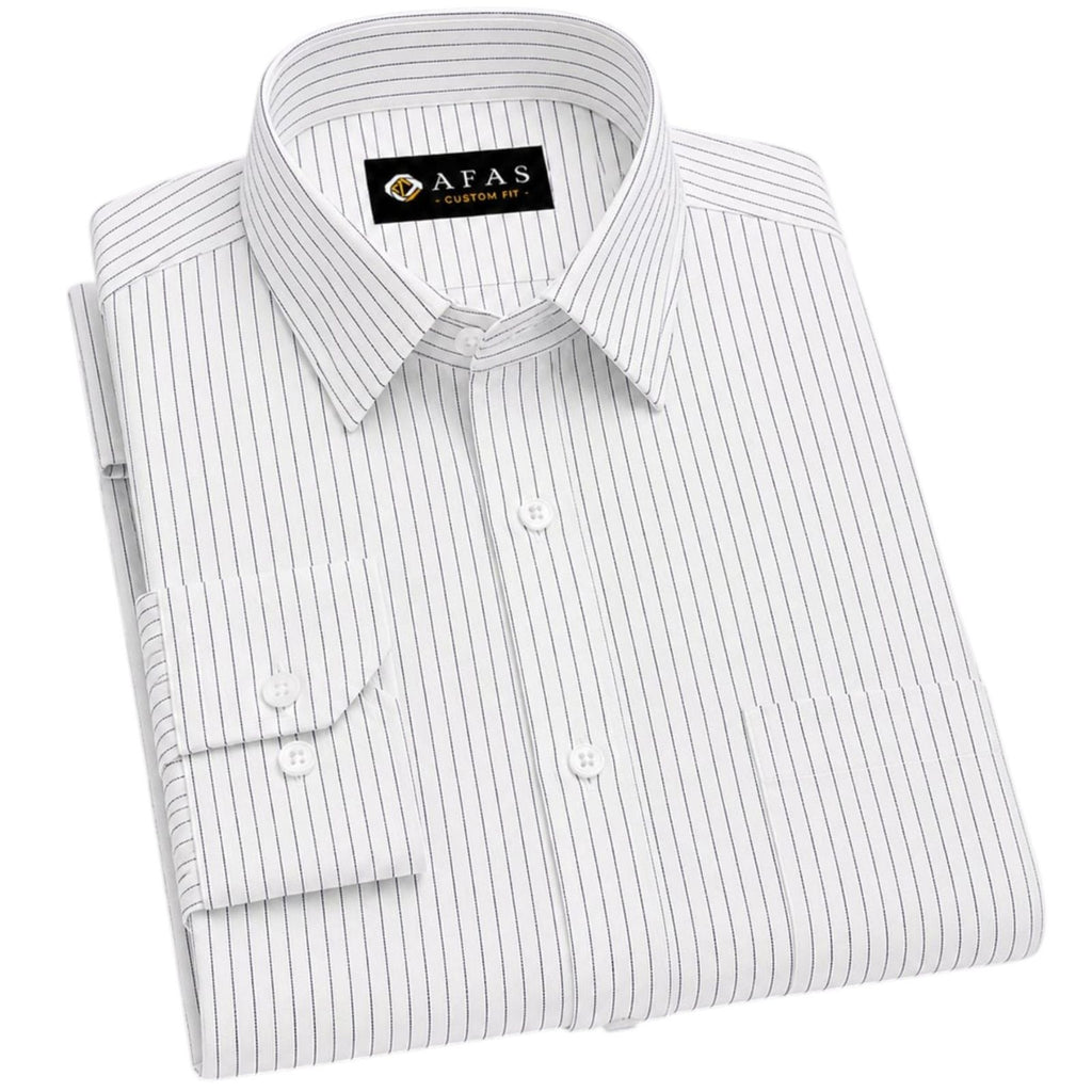 AFAS Custom Size Executive Black Pinstripe Cotton Fabric - SKU F0041