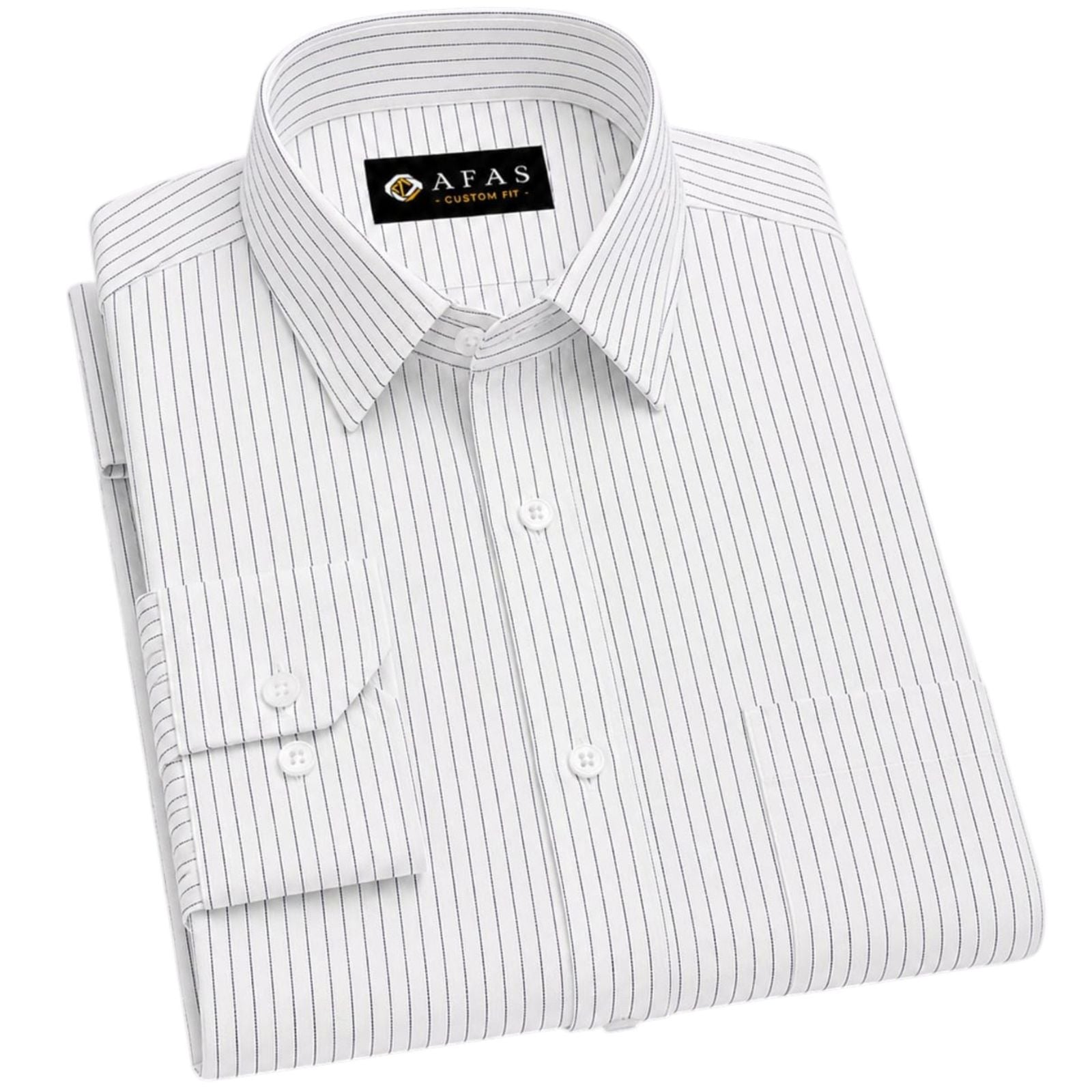 AFAS Custom Size Executive Black Pinstripe Cotton Fabric - SKU F0041
