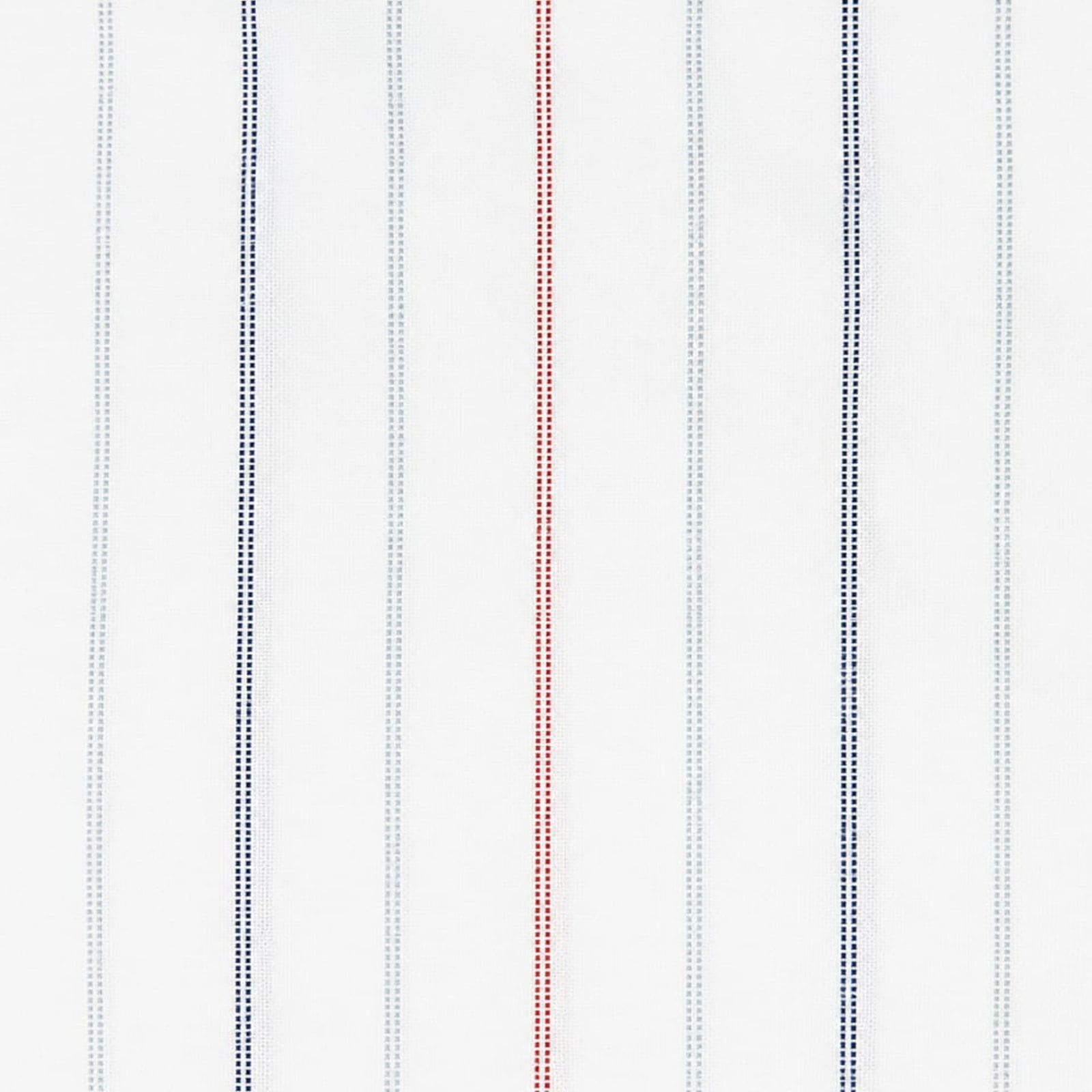 AFAS Custom Size White Shirt with Navy, Grey & Red Vertical Stripes Cotton fabric - SKU F0027