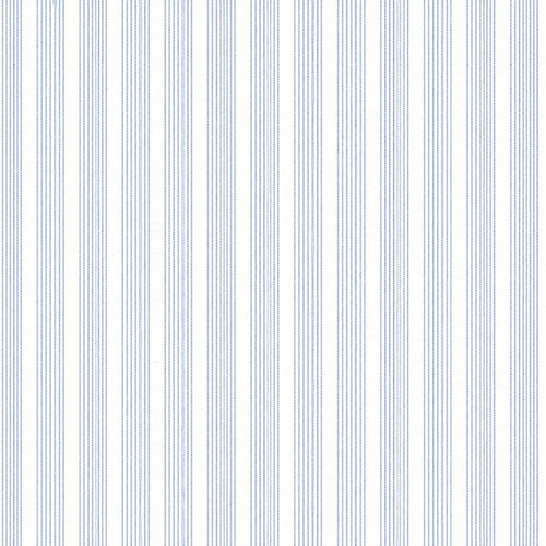 AFAS Custom Size White Blue Multi Stripe Cotton fabric - SKU F0025