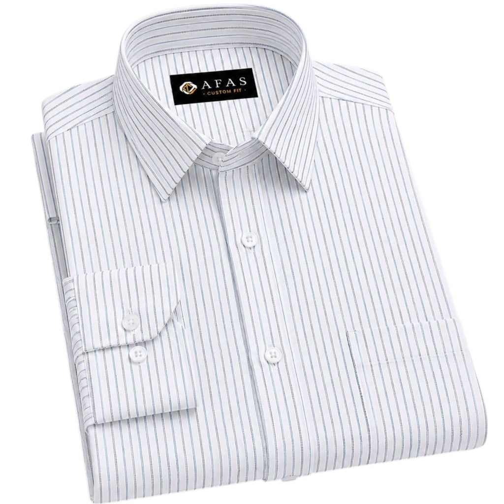 AFAS Custom Classic Multi Pinstripe Shirting Cotton Fabric - SKU F0035