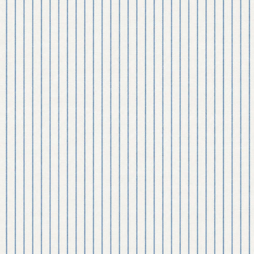AFAS Custom Size White Fine Blue Stripe Cotton Fabric SKU F0045