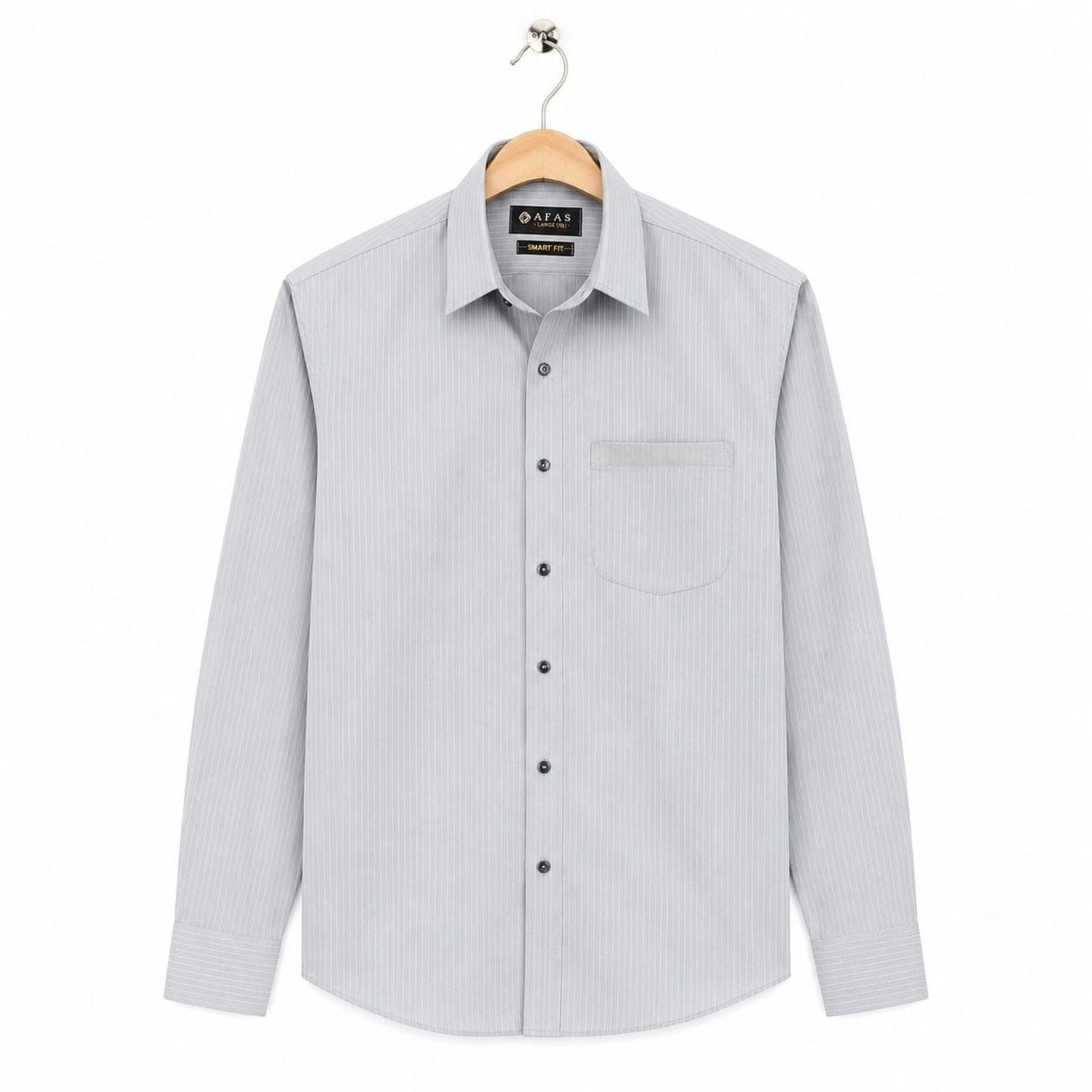 AFAS Ready-Made Vertical Stripe cotton Rich Fabric Shirt - SKU S0003