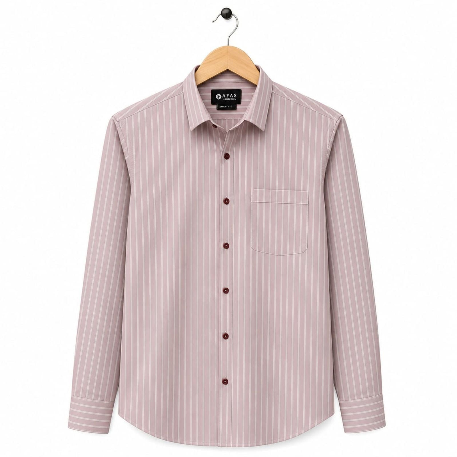 AFAS Ready-Made Vertical Stripe Polyester Rich Fabric Shirt - SKU S0005