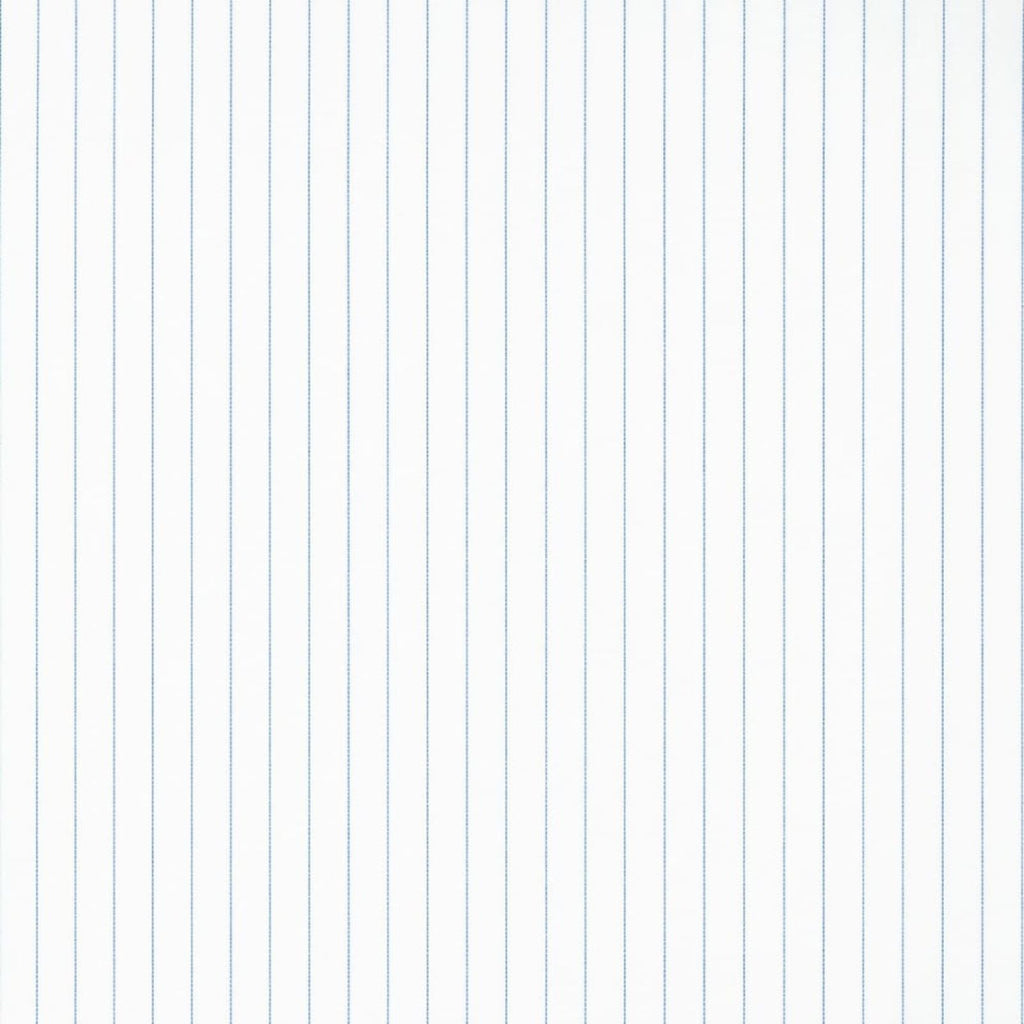 AFAS Custom Size Classic White Blue Pencil Stripe Cotton Fabric - SKU F0038