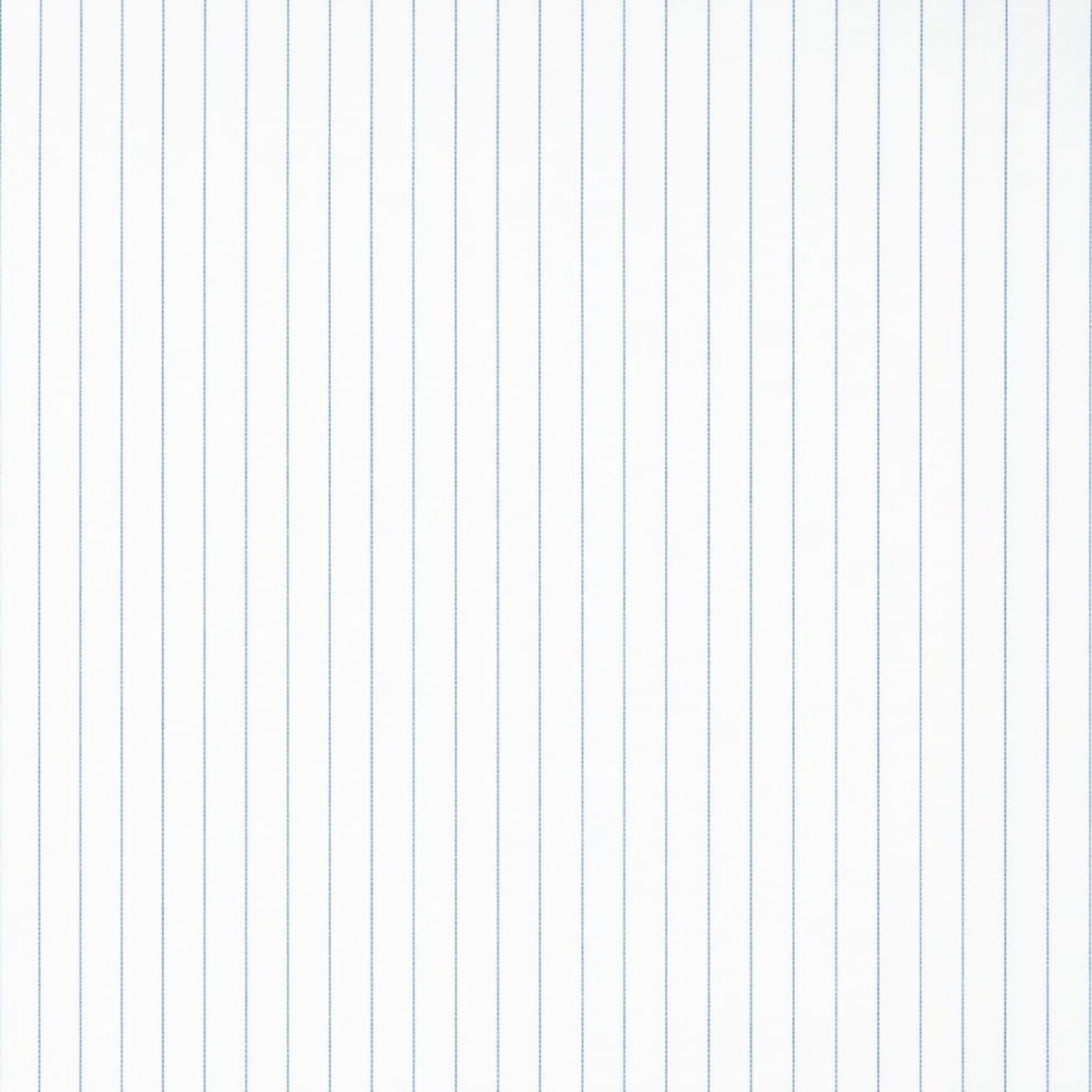 AFAS Custom Size Classic White Blue Pencil Stripe Cotton Fabric - SKU F0038