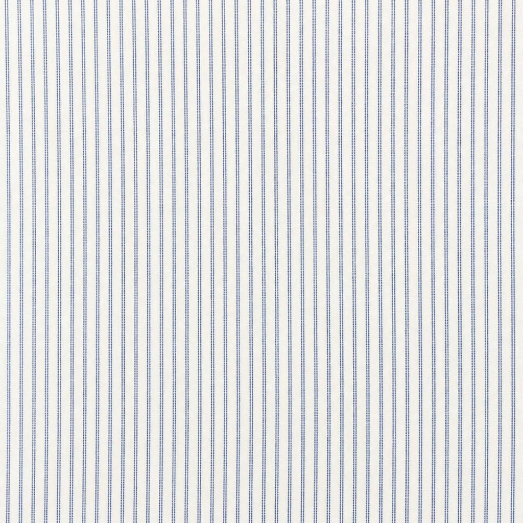AFAS Custom Size Classic White Blue Pencil Stripe Cotton Fabric - SKU F0037