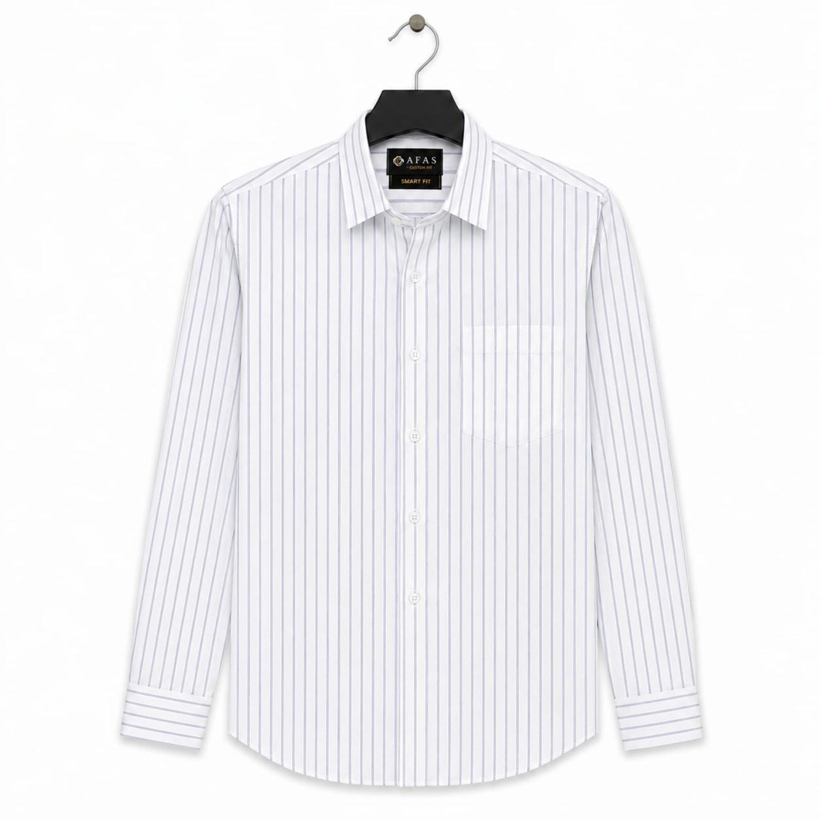 AFAS Ready-Made Vertical Stripe cotton Rich Fabric Shirt - SKU S0012