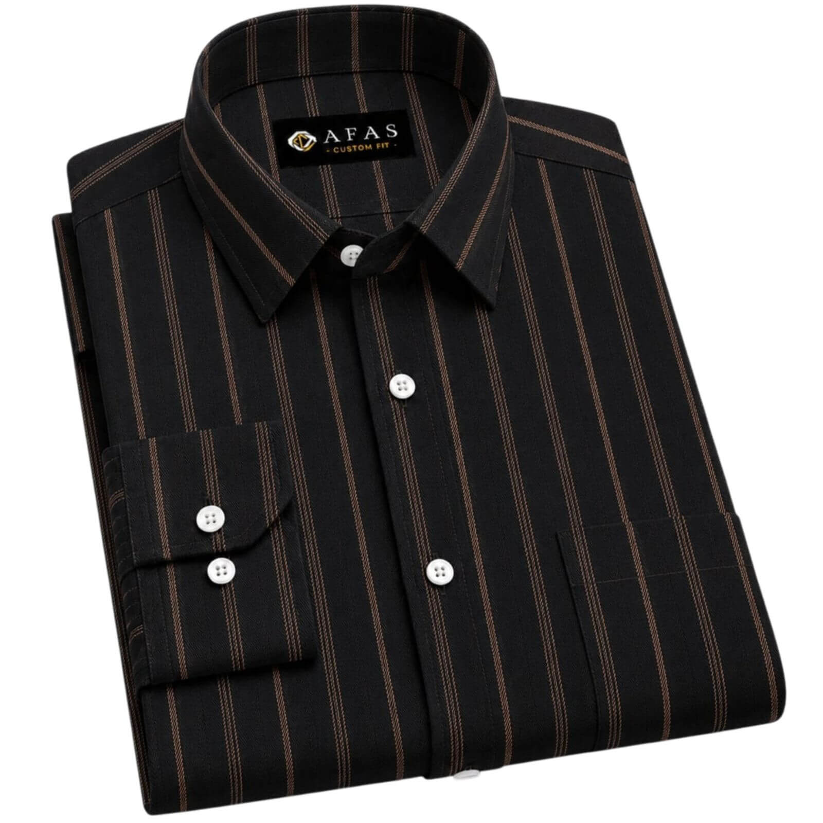 AFAS Custom Size Black Brown Multi Stripe Cotton Fabric SKU F0046