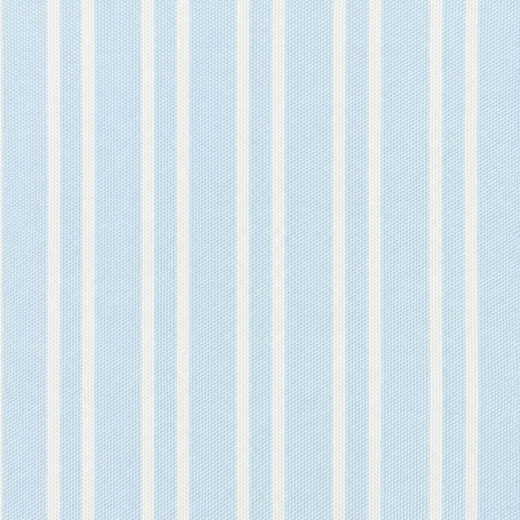 AFAS Custom Size Sky Blue & White Vertical Stripe Cotton Fabric - SKU F0053
