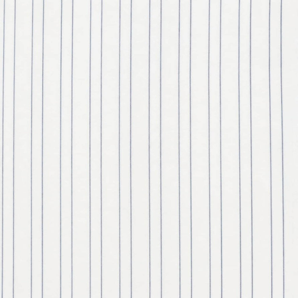AFAS Custom Size White Fine Navy Stripe Cotton Fabric SKU F0051