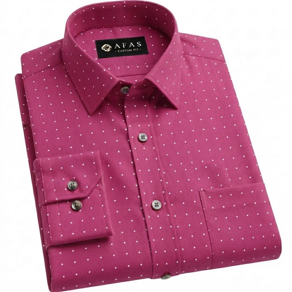 Custom-Made White Dotted Shirt | AFAS