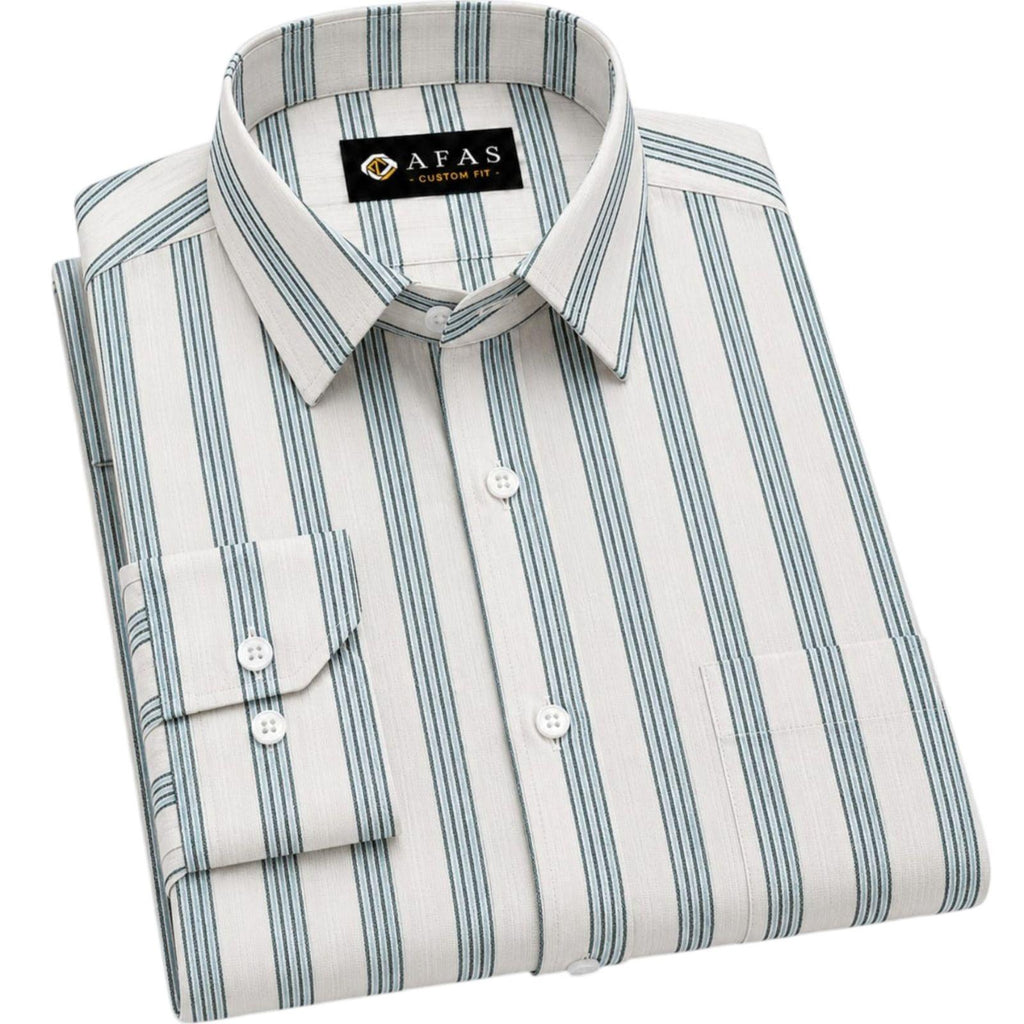 AFAS Custom Size Blue Triple Pinstripe Cotton Fabric - SKU F0014