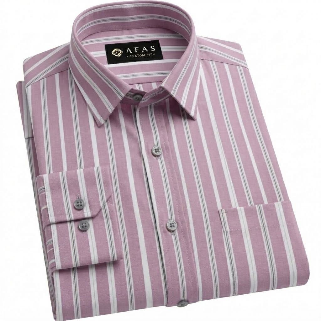 Custom Made Striped Lining Shirt ! AFAS