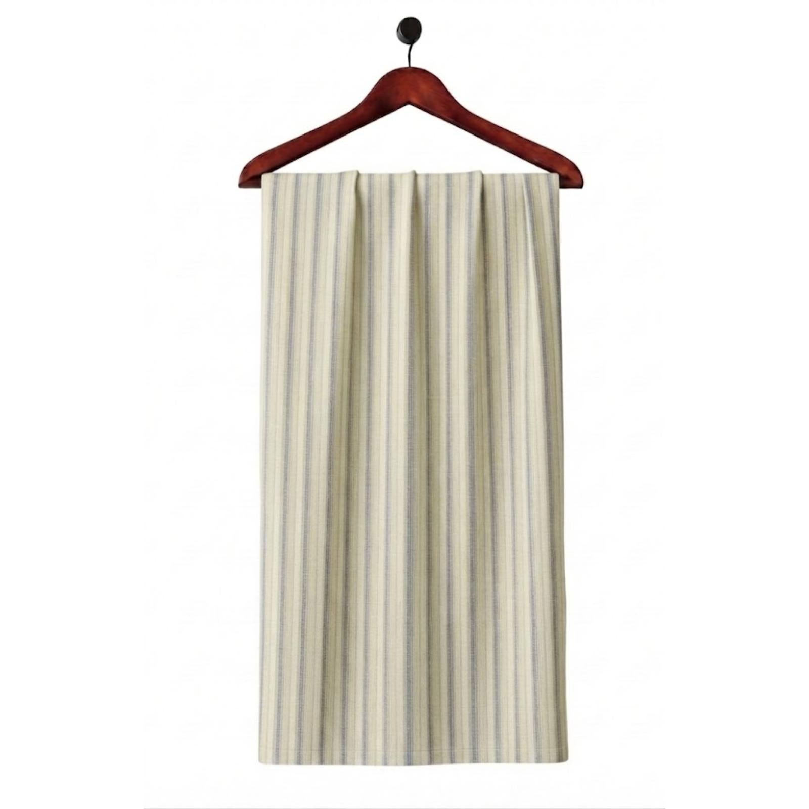 Pale Yellow & Blue Multi-Stripe Cotton Fabric SKU ! 301