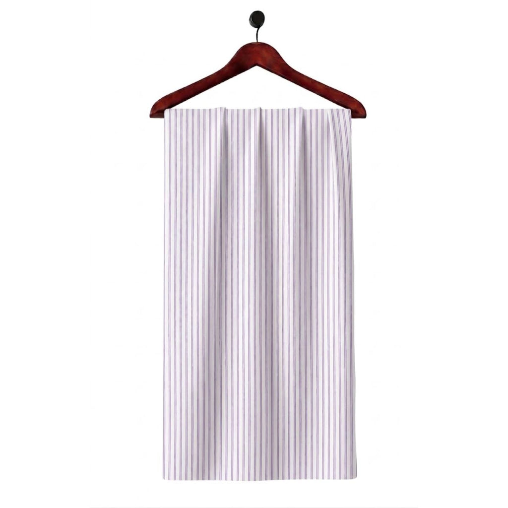 White & Purple Stripe Cotton Fabric SKU ! 304