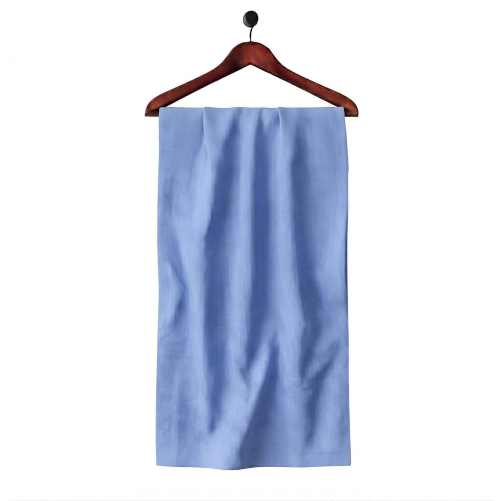 Azure Blue Slub Texture Cotton Fabric SKU ! 308