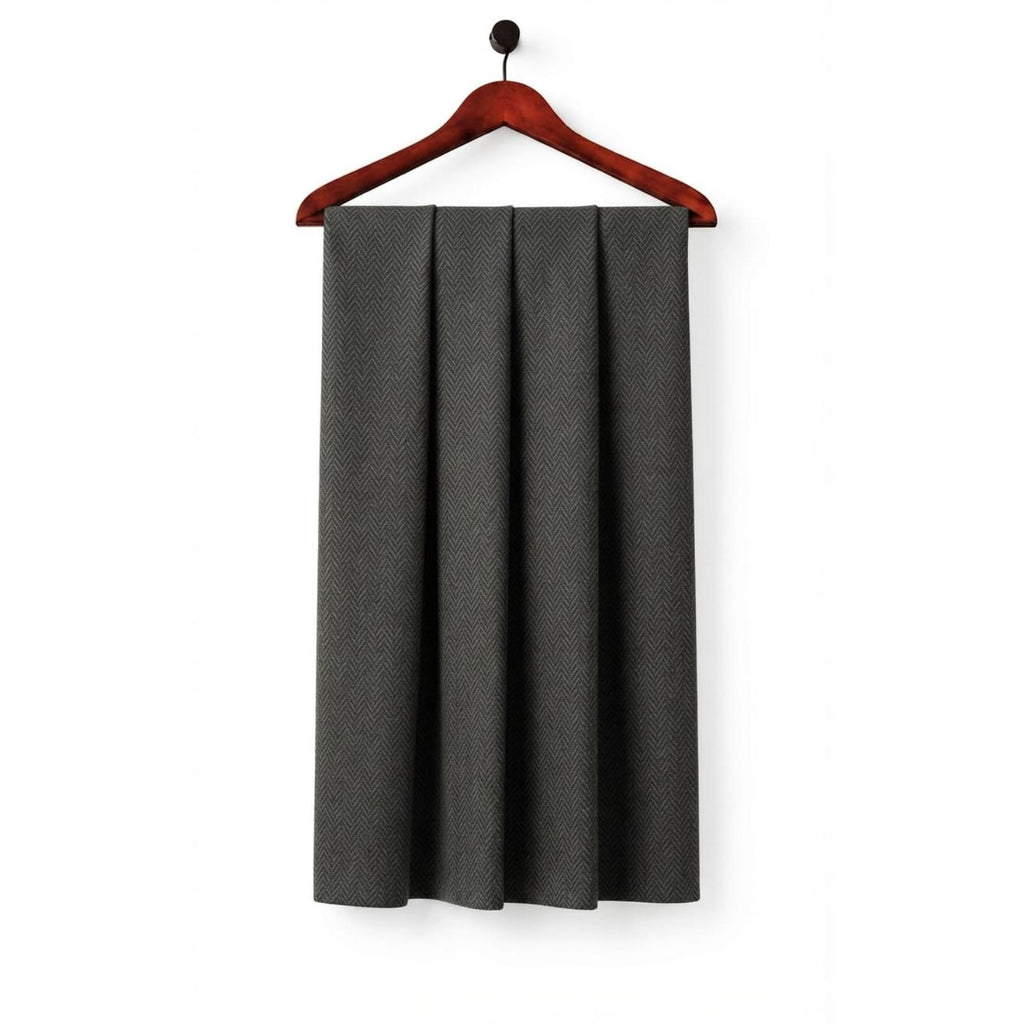 Charcoal Herringbone Weave Cotton Fabric SKU ! 319