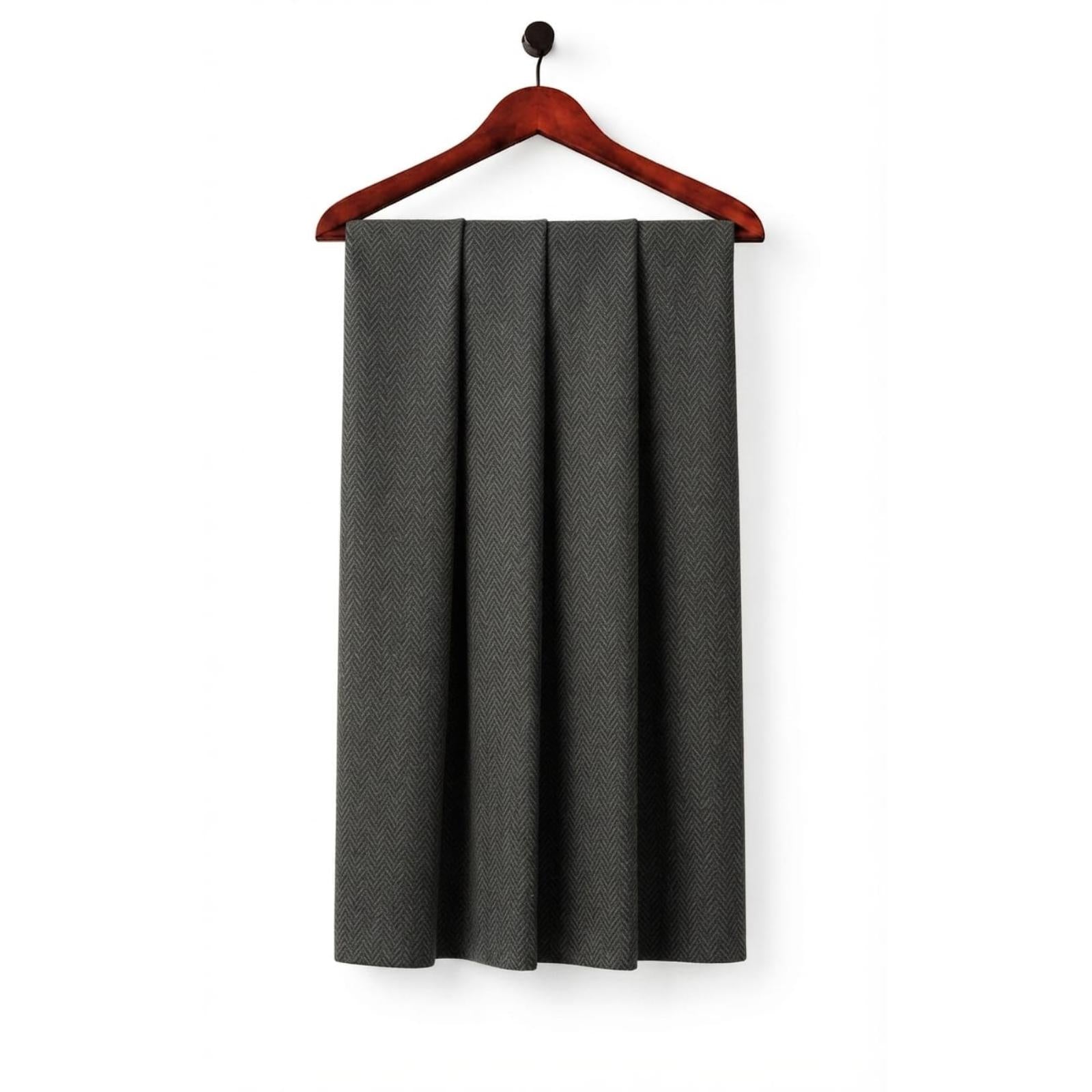 Charcoal Herringbone Weave Cotton Fabric SKU ! 319