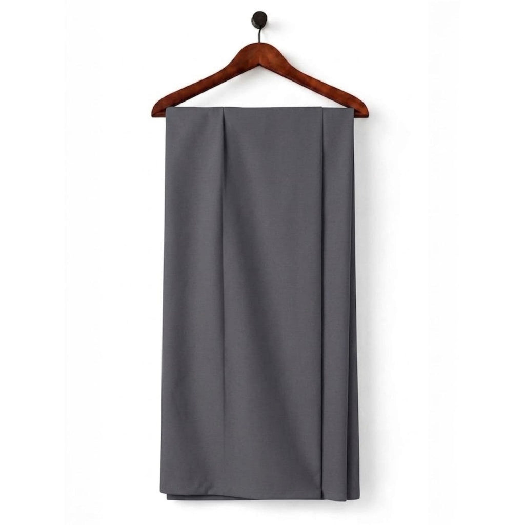 Slate Grey Textured Cotton Fabric SKU ! 425