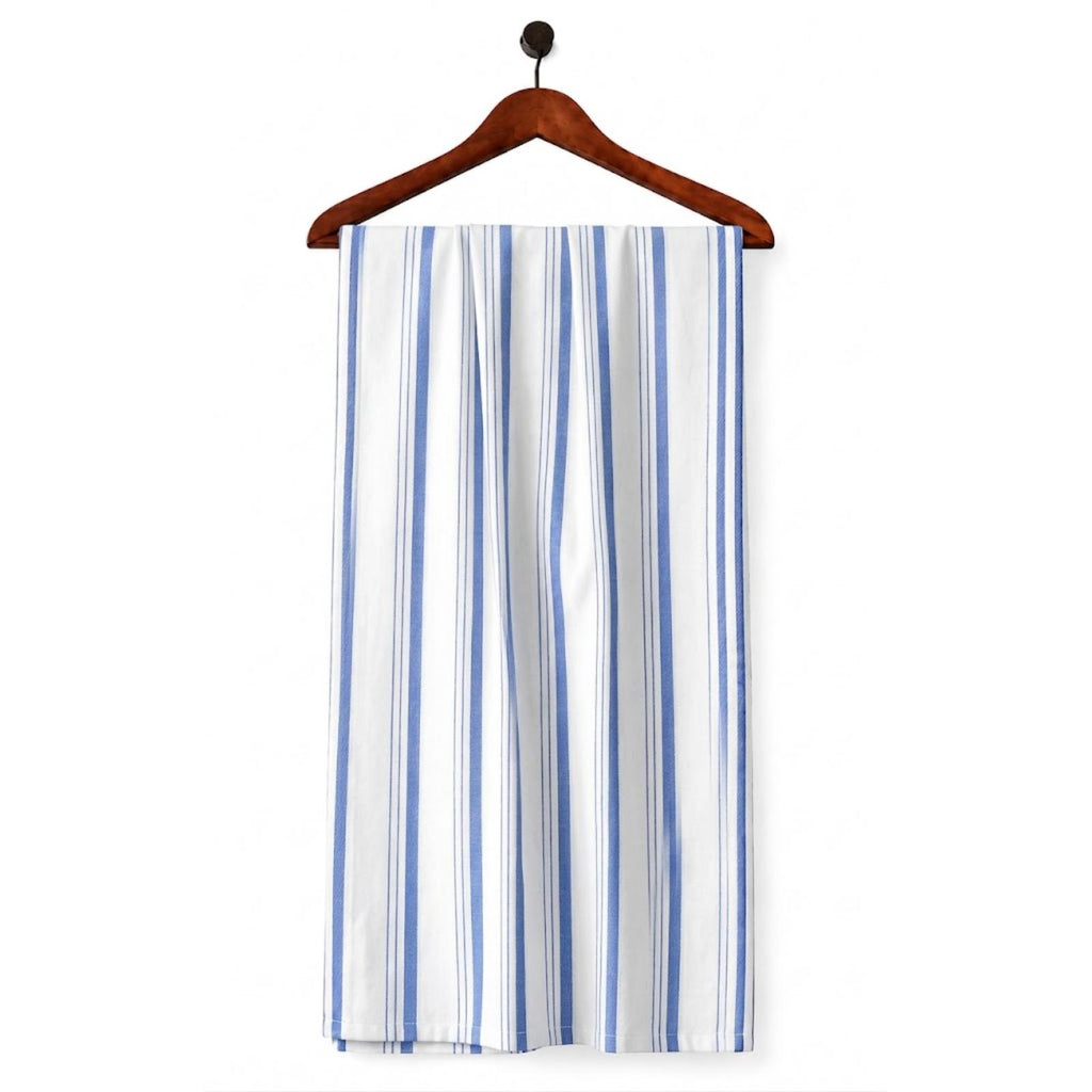 AFAS Custom Size Blue & White Multi-Stripe Cotton Fabric - SKU F0017