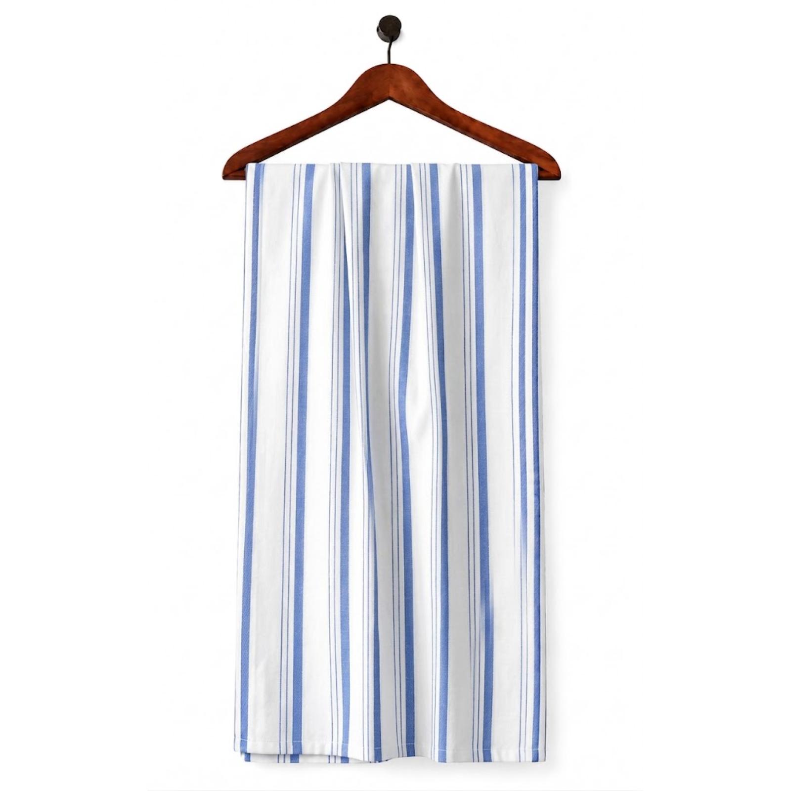 AFAS Custom Size Blue & White Multi-Stripe Cotton Fabric - SKU F0017