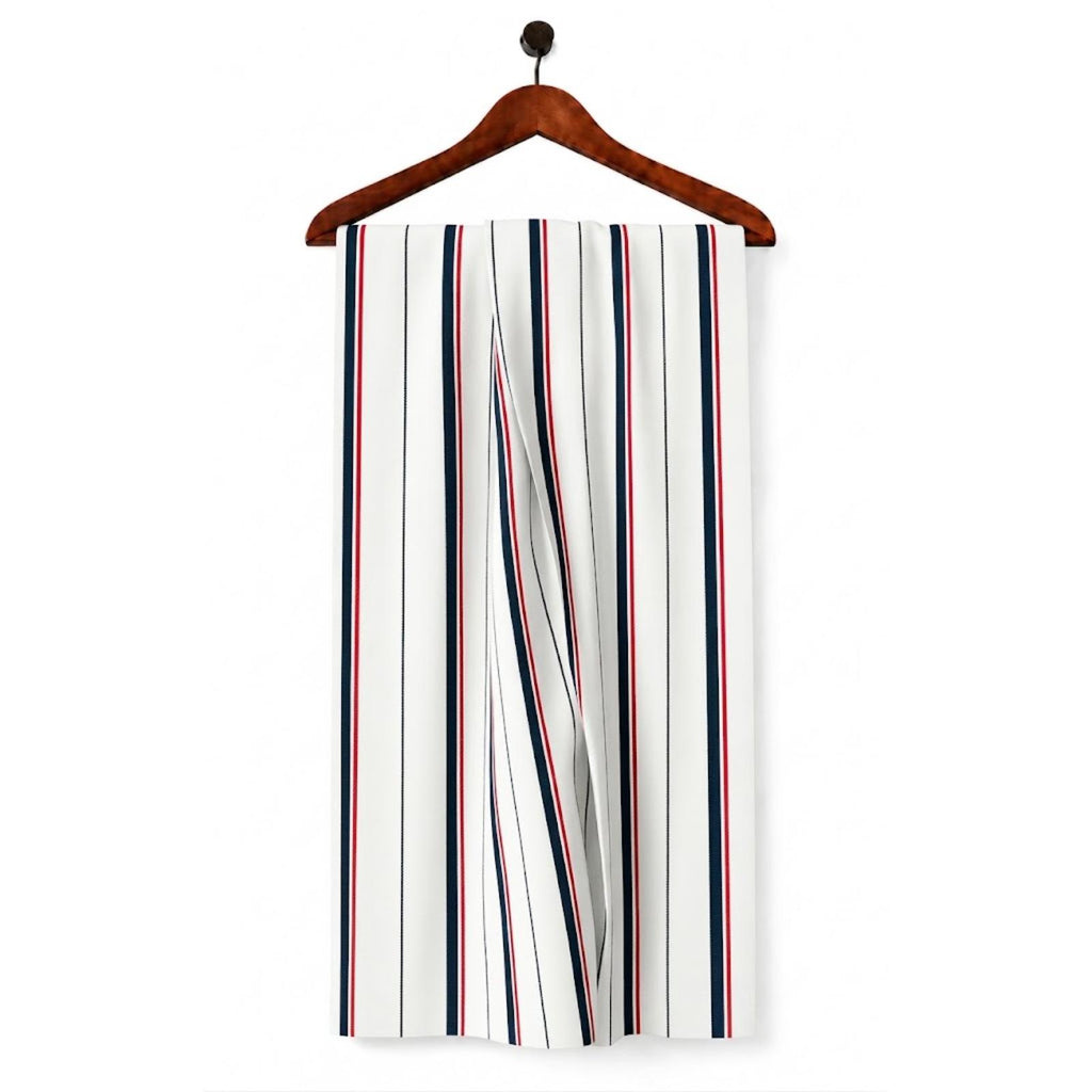 AFAS Custom Size Classic White Multi-Stripe Cotton Fabric - SKU F0019
