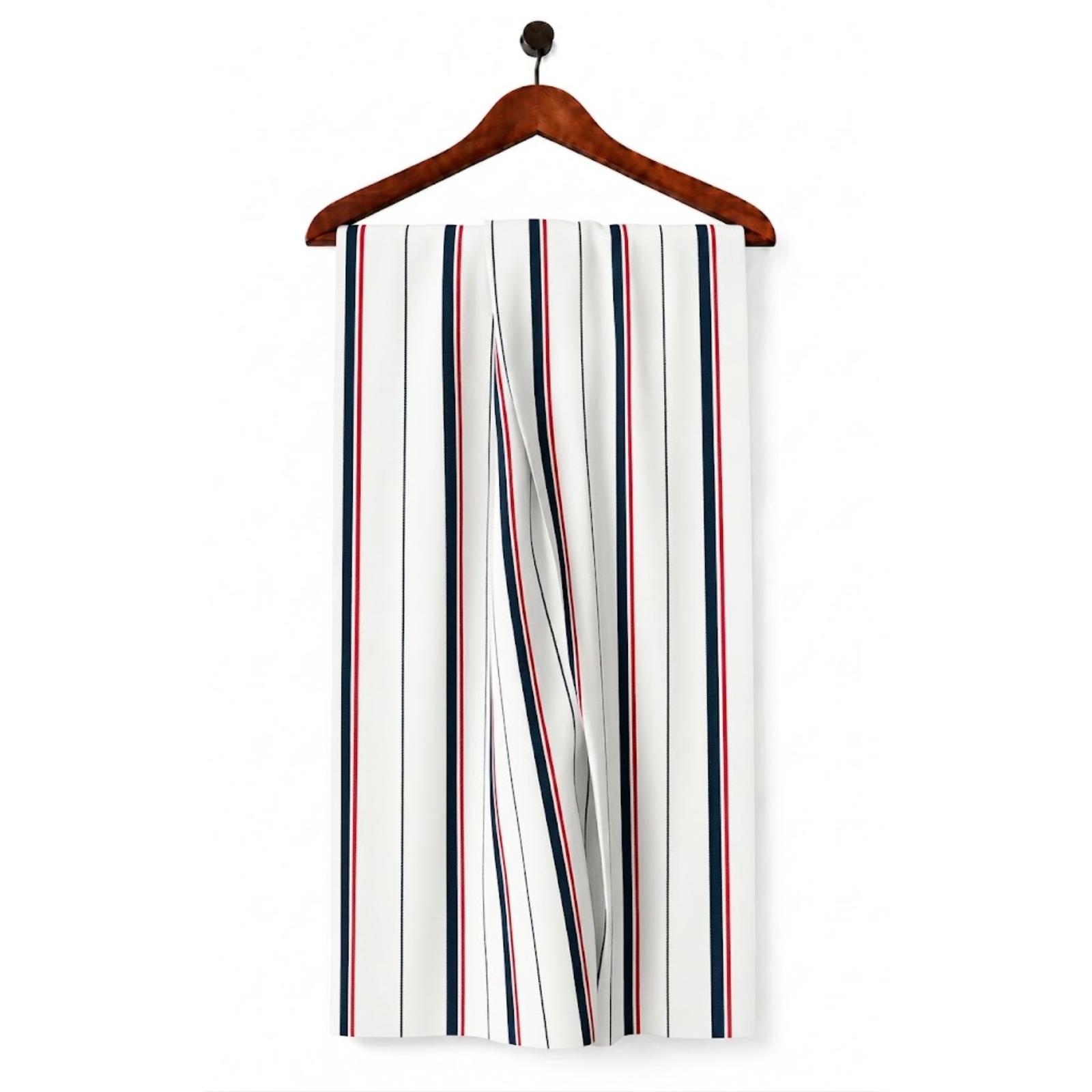 AFAS Custom Size Classic White Multi-Stripe Cotton Fabric - SKU F0019