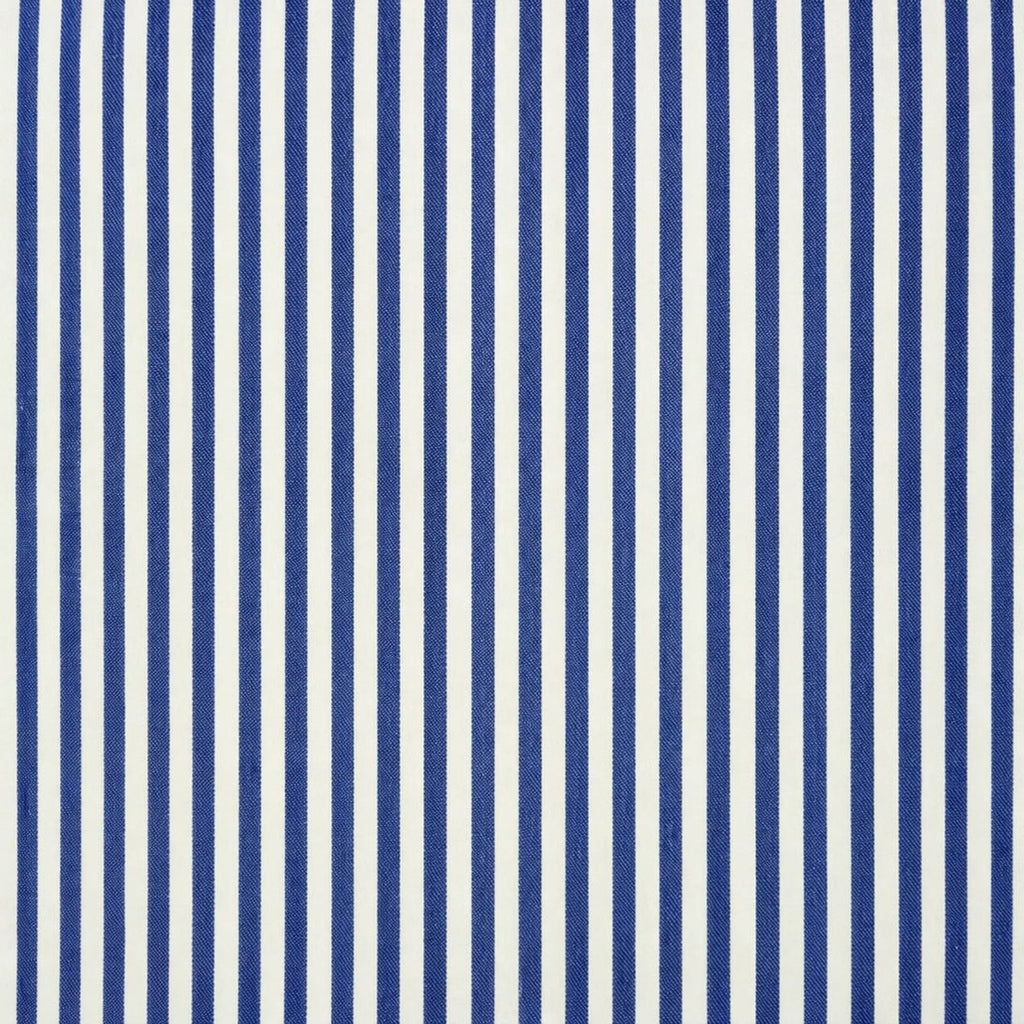 AFAS Custom Size Royal Blue and White Vertical Stripe Cotton Fabric - SKU F0001