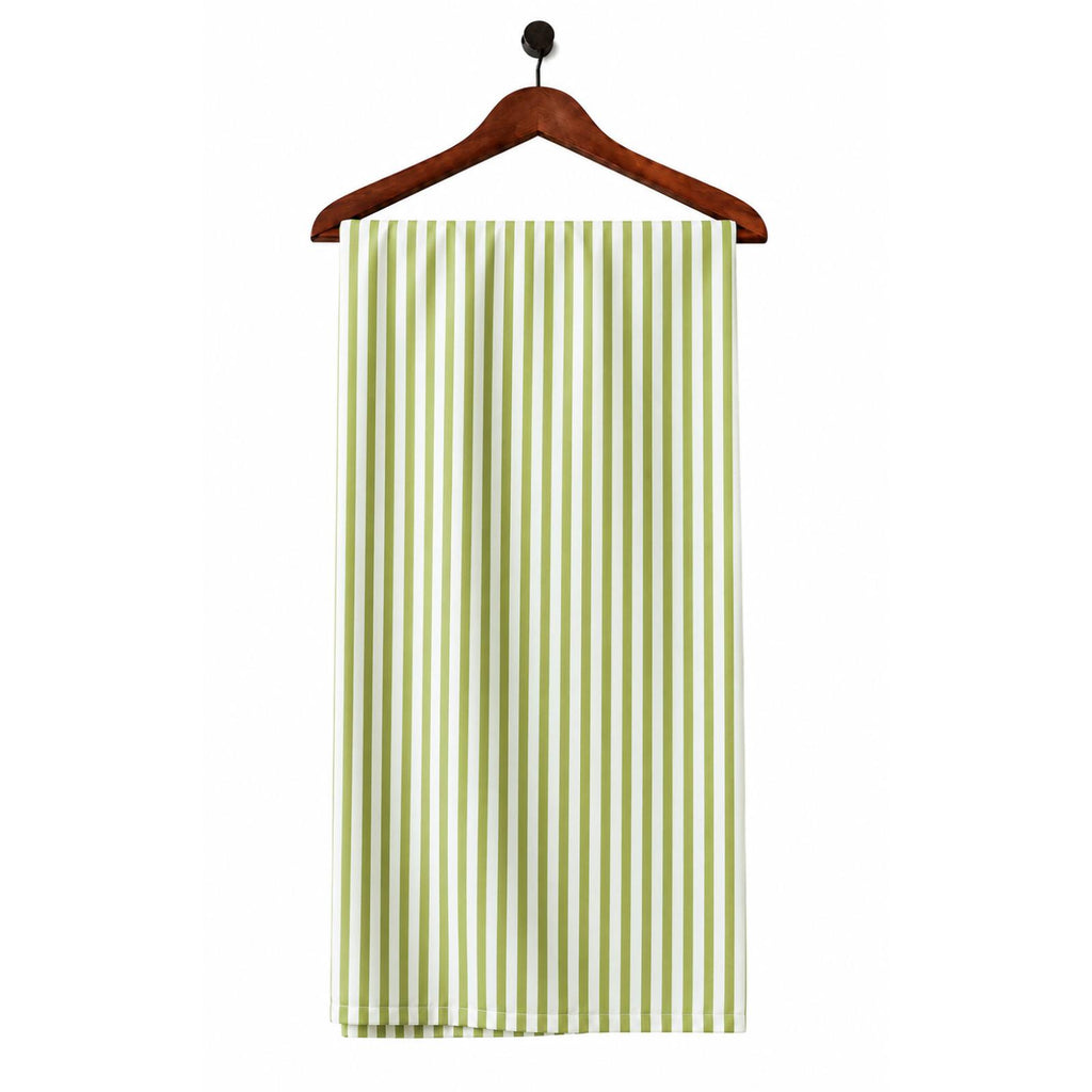 AFAS Custom Size Classic Green & White Pinstripe Cotton Fabric - SKU F0002