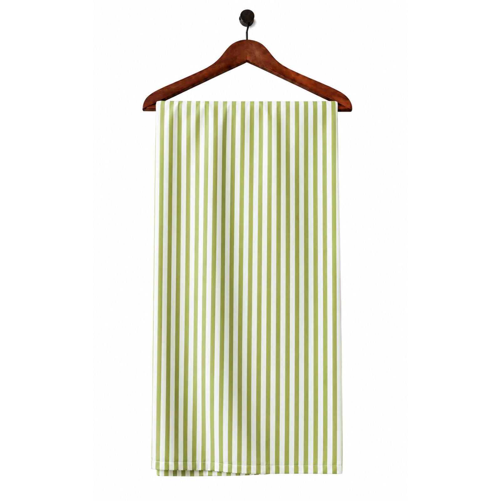 AFAS Custom Size Classic Green & White Pinstripe Cotton Fabric - SKU F0002
