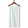 AFAS Custom Size Men's White Cotton fabric with Blue & Green Vertical Stripes - SKU F0020