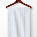 AFAS Custom Size Men's White Sky Blue Pinstripe Cotton fabric - SKU F0022
