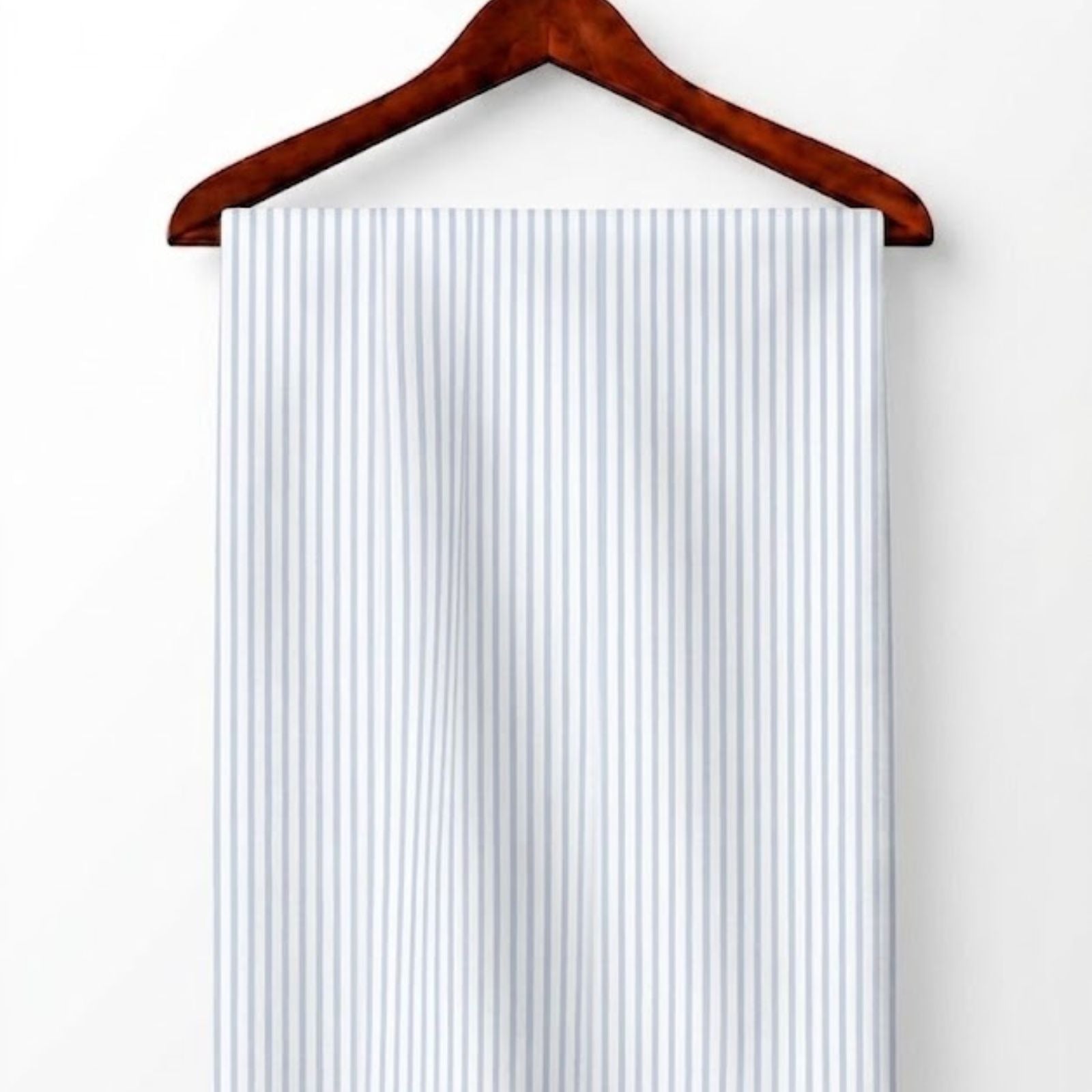 AFAS Custom Size Men's White Sky Blue Pinstripe Cotton fabric - SKU F0022