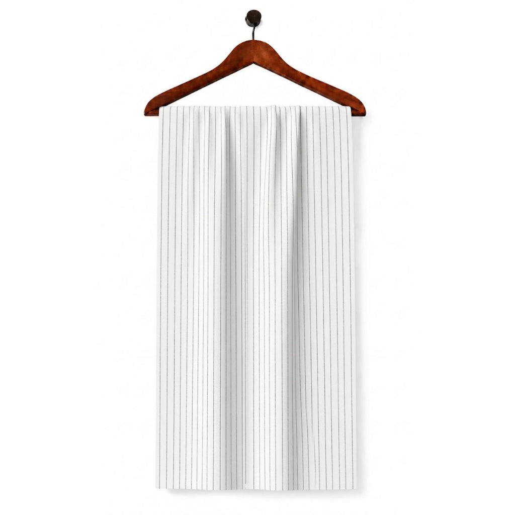 AFAS Custom Size White Black Pinstripe Cotton fabric - SKU F0023