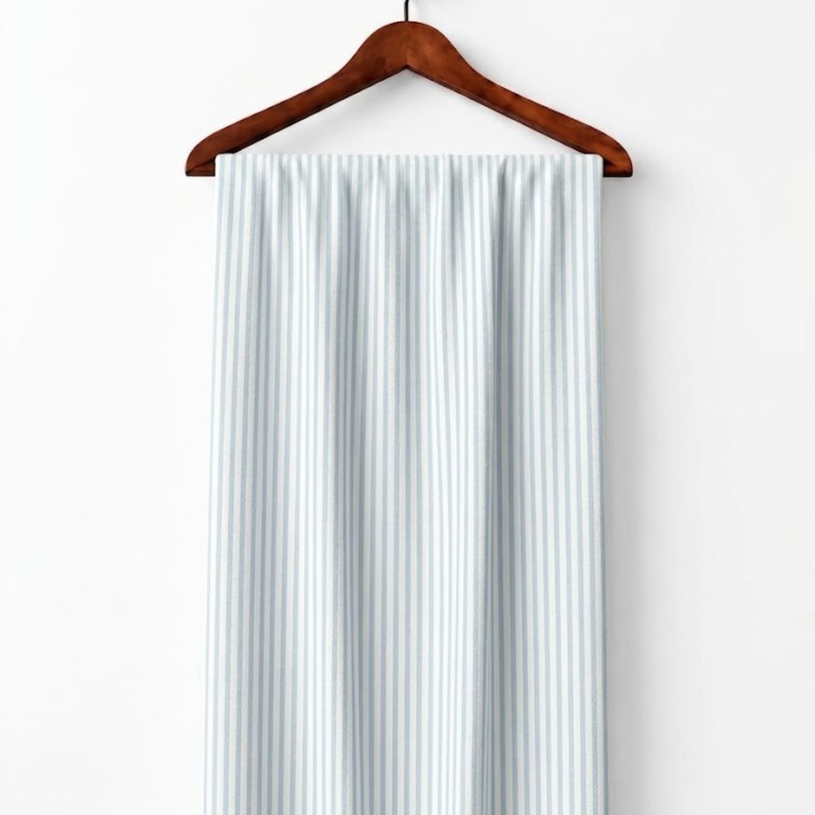 AFAS Custom Size White & Sky Blue Pinstripe Cotton fabric - SKU F0024