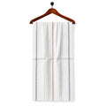 AFAS Custom Size White Shirt with Navy, Grey & Red Vertical Stripes Cotton fabric - SKU F0027