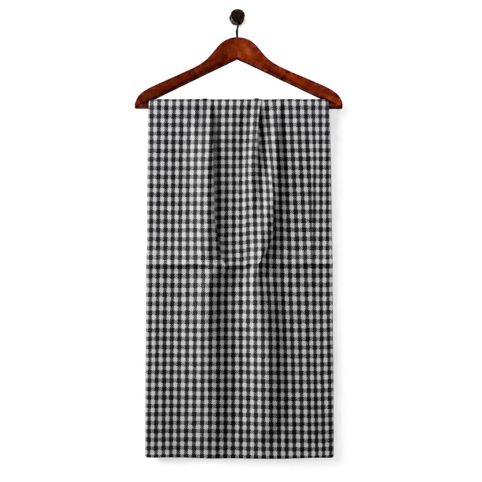 AFAS Custom Size Black & White Small Check Cotton fabric - SKU F0028