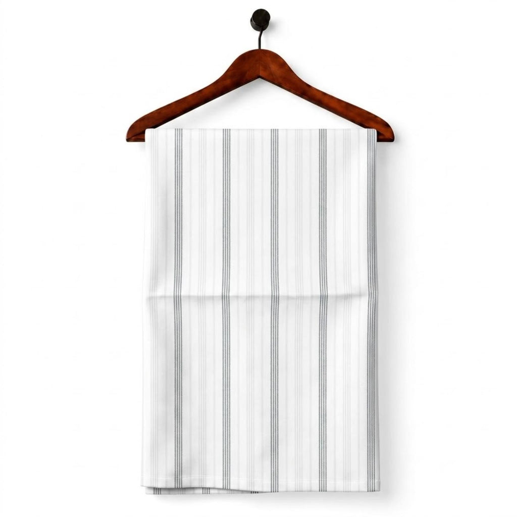 AFAS Custom Size White Shadow Stripe Cotton Fabric - SKU F0036